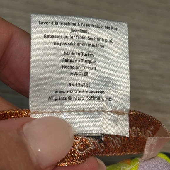 Mara Hoffman Yellow Red Embellished Mini Pencil Skirt - Picture 7 of 9